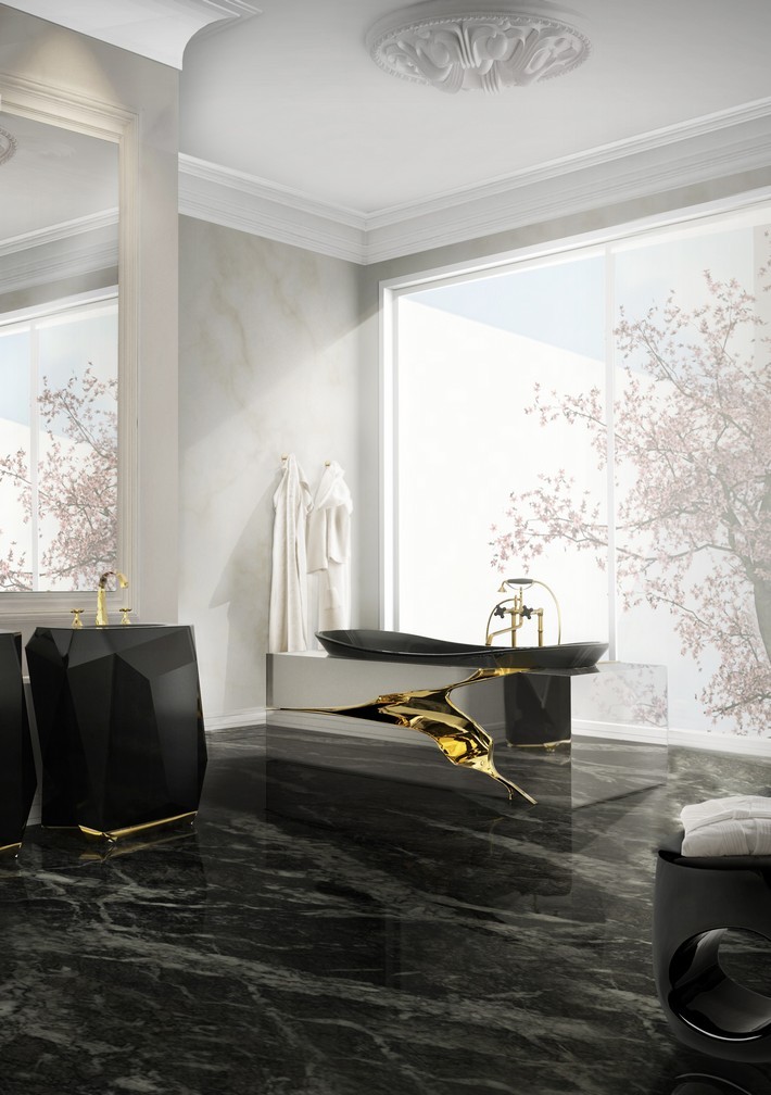 black and white luxury bathroom