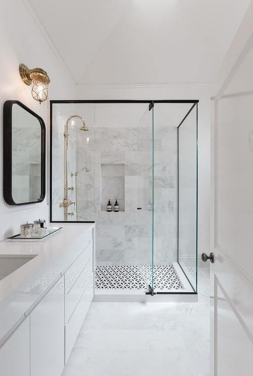 modern charming shower bathroom 