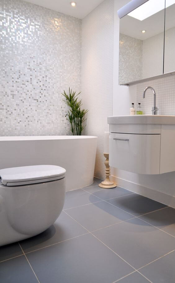 modern sparkling bathroom tile design 