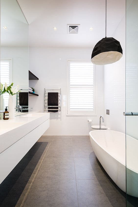 simple white modern bathroom 