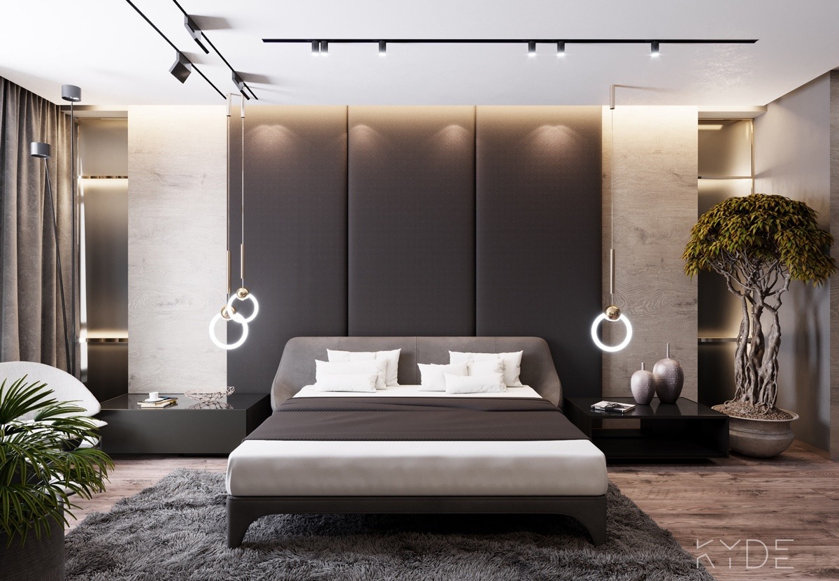 main-bedroom with bedside lights