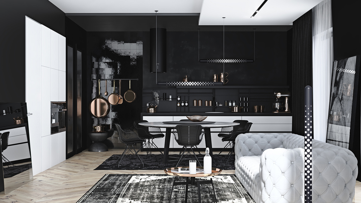 black and gray living room design ideas