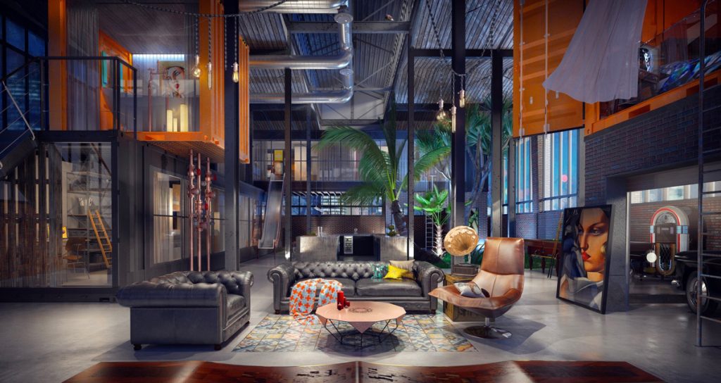 22+ Industrial Interior Design Concrete Floor Images
