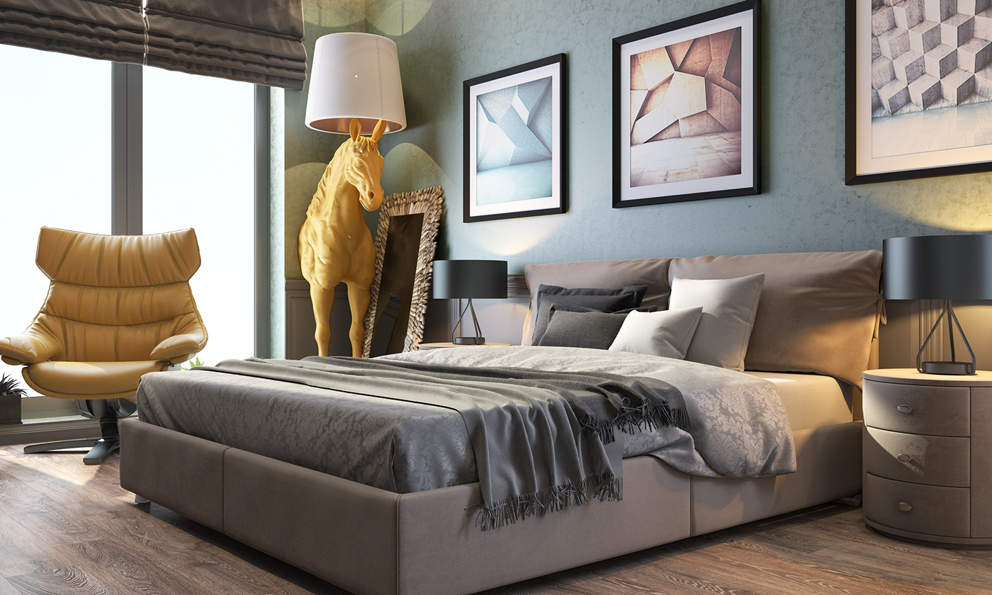 horse sculpture for modern bedroom