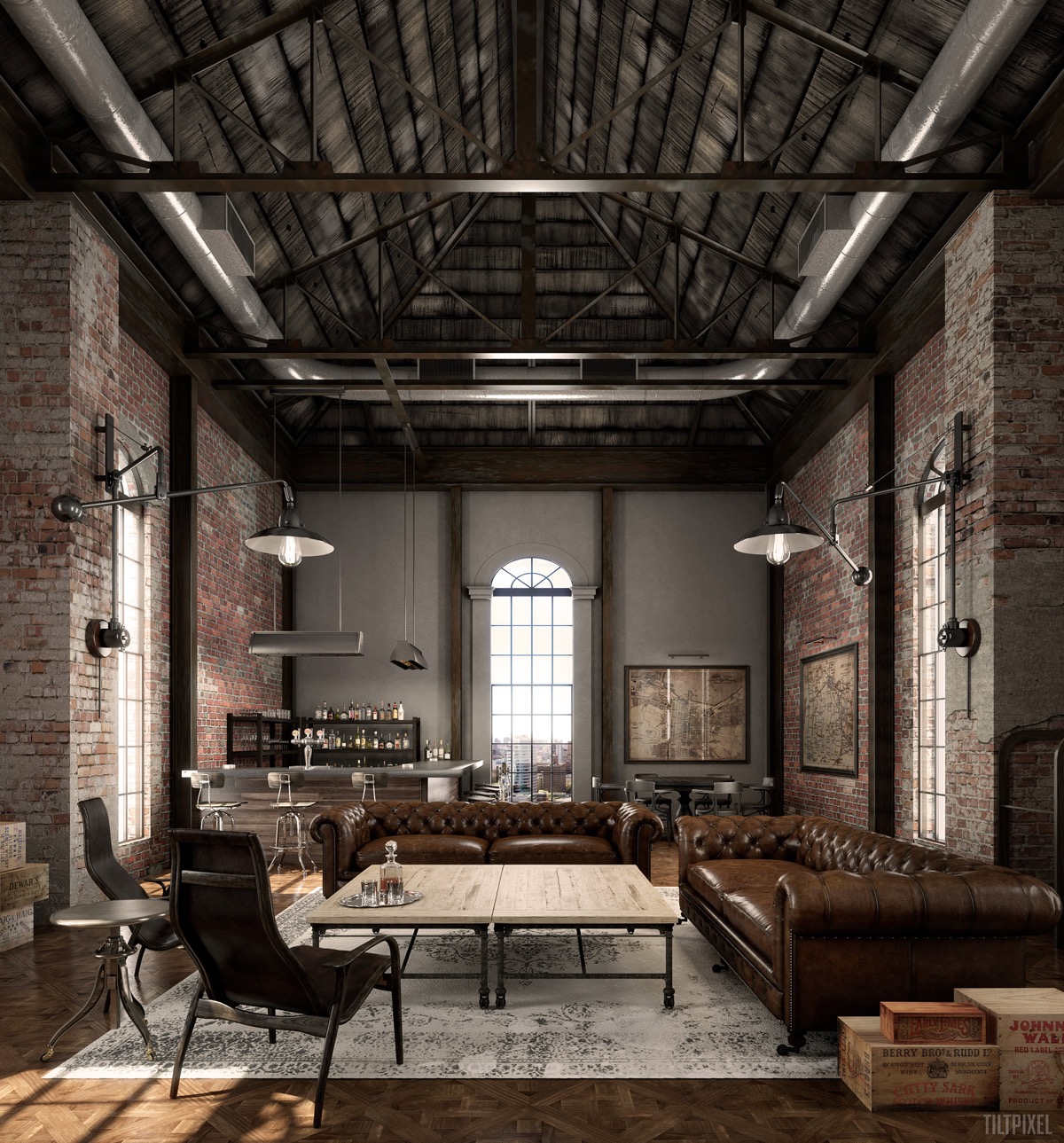 Industrial Style For Living Room Design Apply with ...