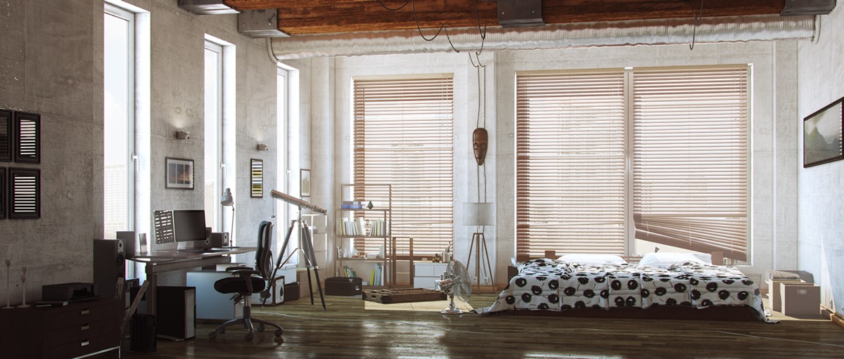 white-industrial-bedroom