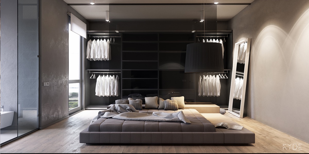 minimalist open-bedroom design