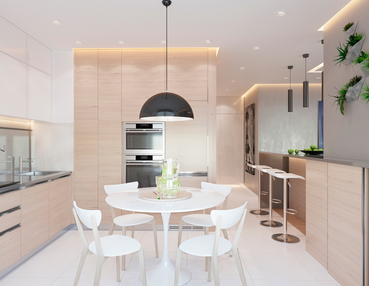 modern dining and kitchen design