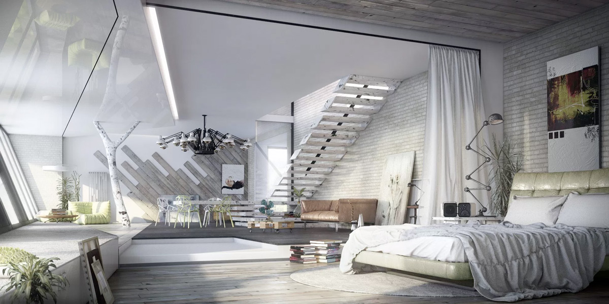 modern-industrial-bedroom design 