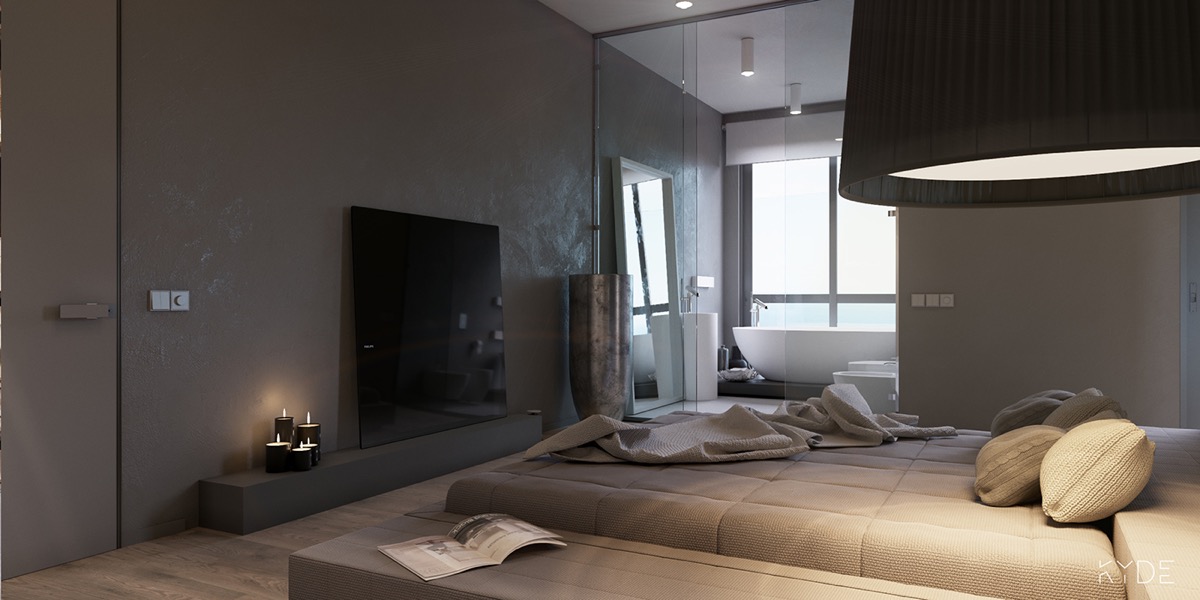 platform-bed for minimalist and cozy bedroom