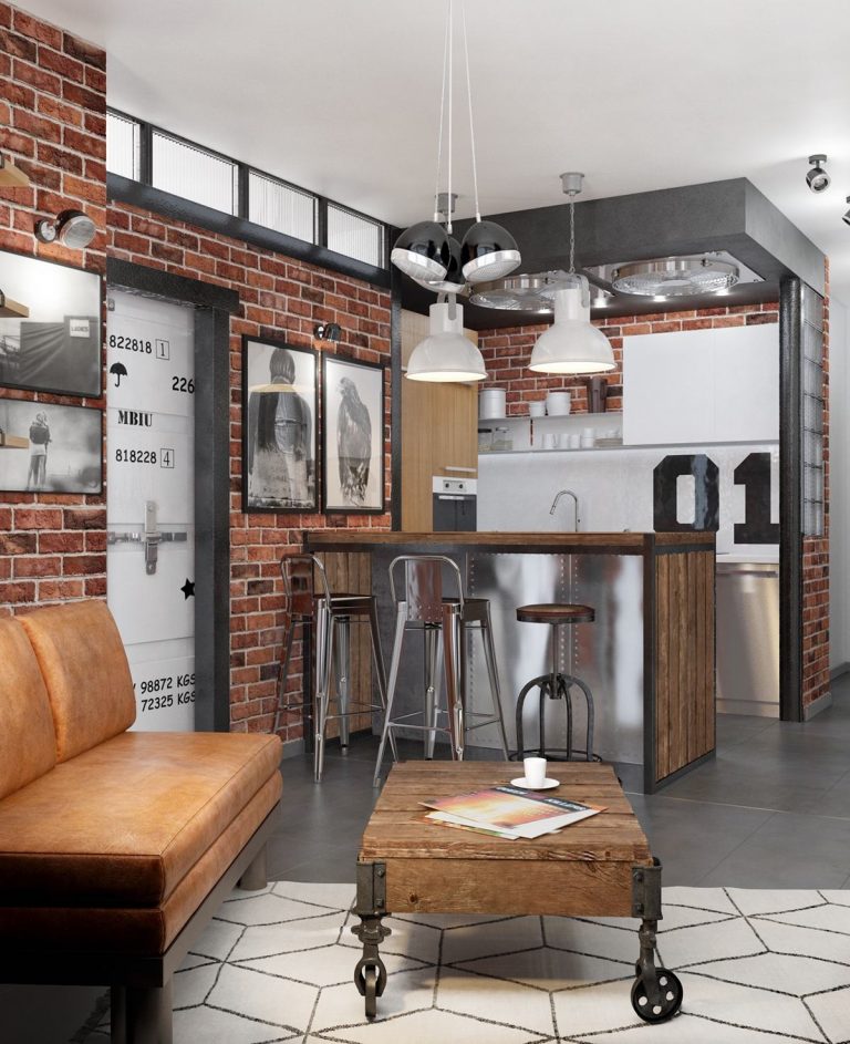 Industrial Style 3 Modern Bachelor Apartment Design Ideas Roohome