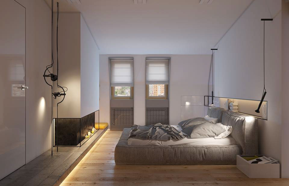 soft-platform-bed for contemporary bedroom
