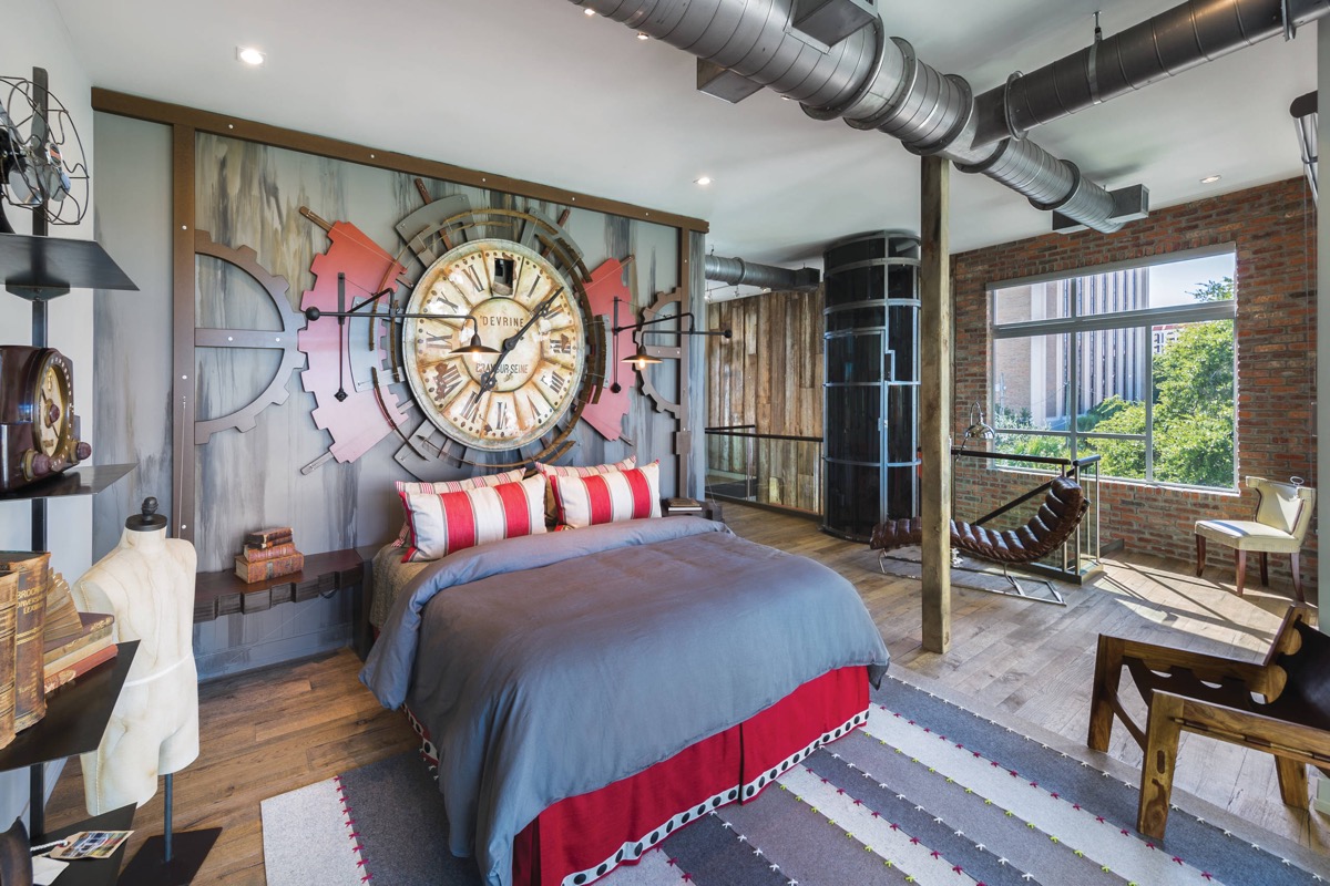 unique industrial bedroom decor 