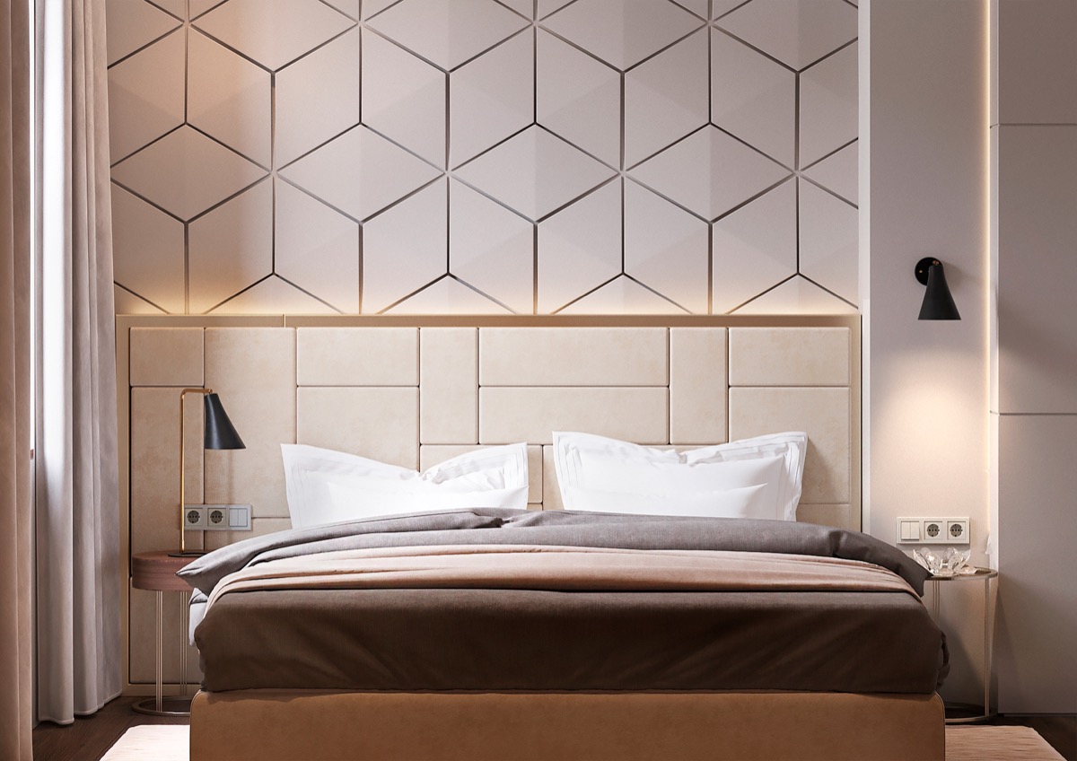 geometric-bedroom-headboard-accent-wall 