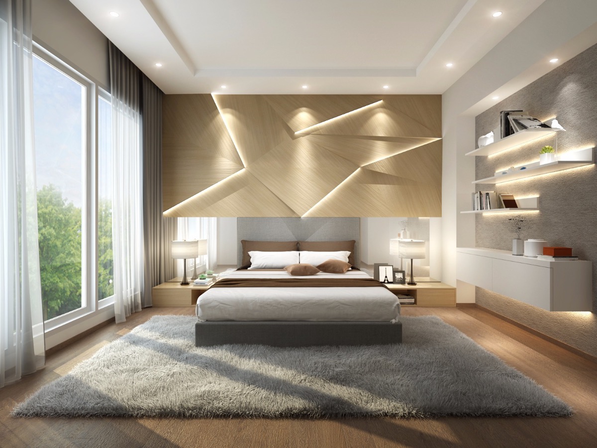 Beautiful Bedrooms with Creative Accent Wall Ideas Looks Stylish RooHome