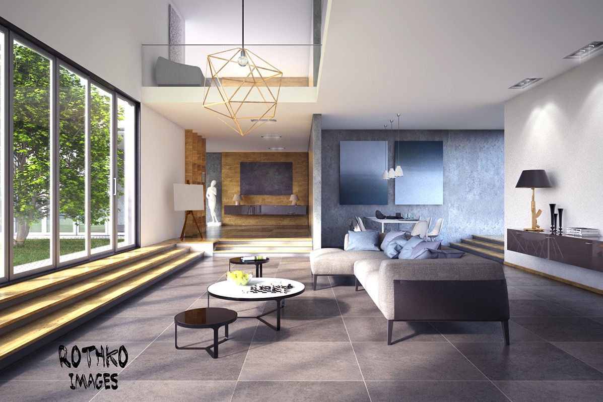 trendy lighting for gray living room