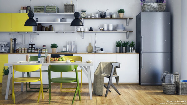 simple-Scandinavian-kitchen-with-open-shelving