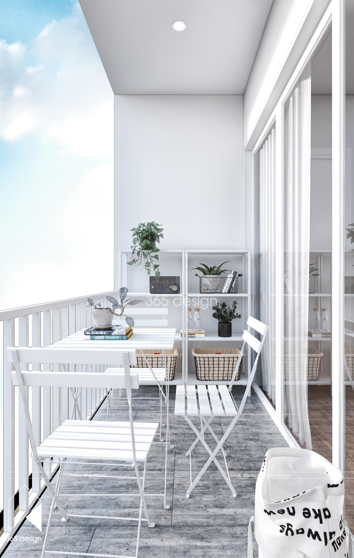 white-balcony Scandinavian style design