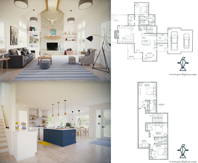 Modern two-storey house design plans