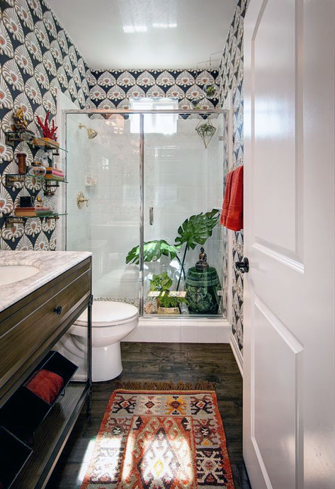 Bohemian small bathroom ideas