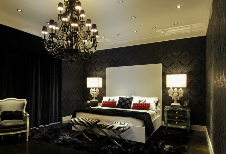 black theme bedroom