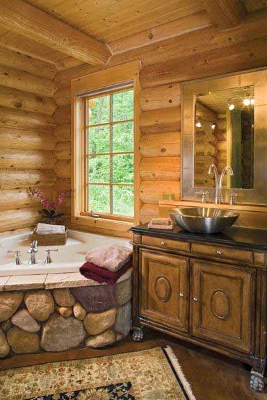 rustic bathroom style