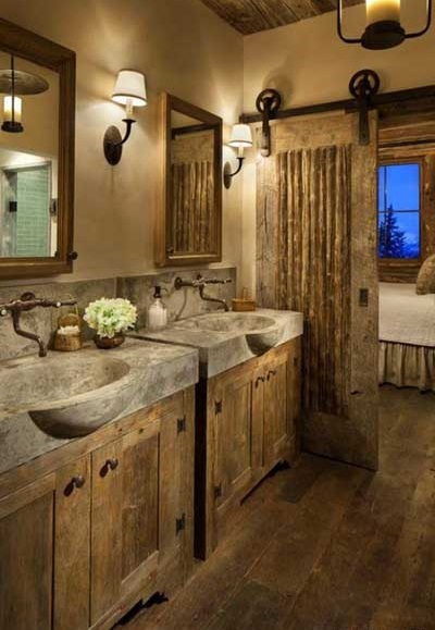 rustic bathroom