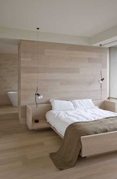 simple wooden bedroom