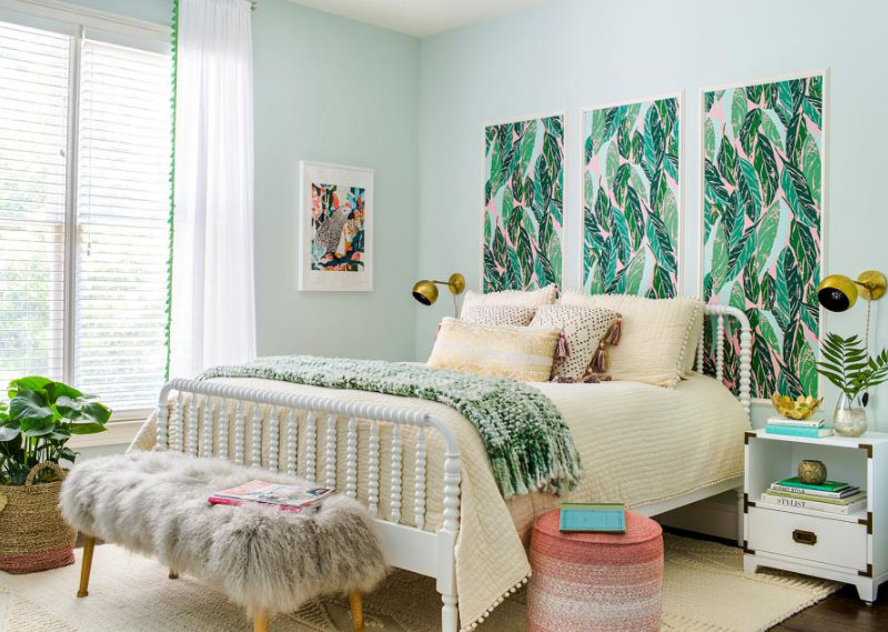 Bohemian Tropical Bedroom Decor