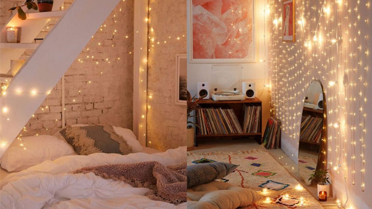 String Light Decor Ideas to Make Your Bedroom Looks Good - RooHome