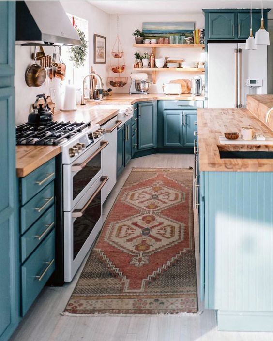 beautiful minimalist kitchen with boho and scandinavian style