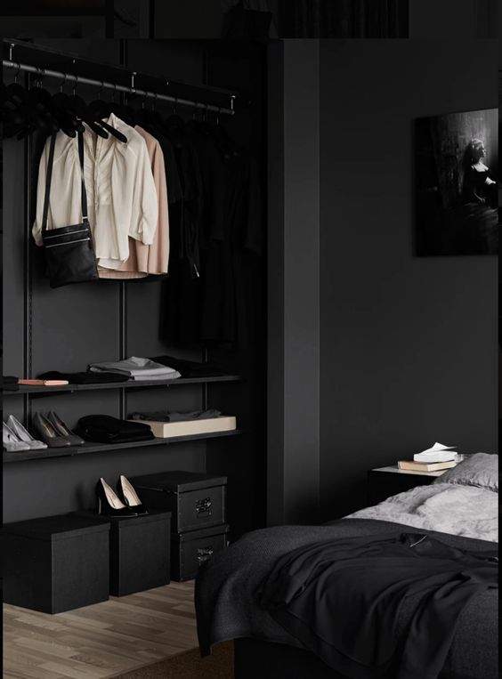 modern and elegant monochrome bedroom