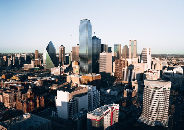 aerial view of city