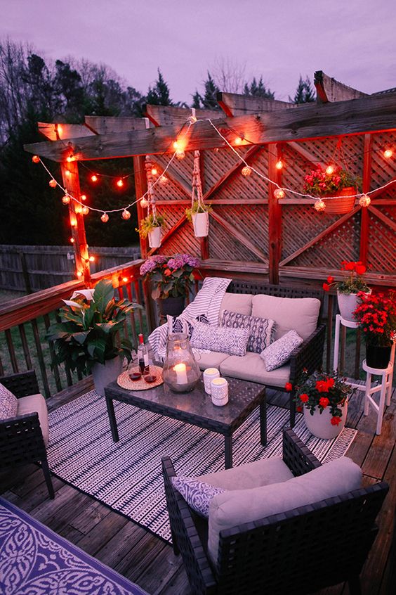 small outdoor living area