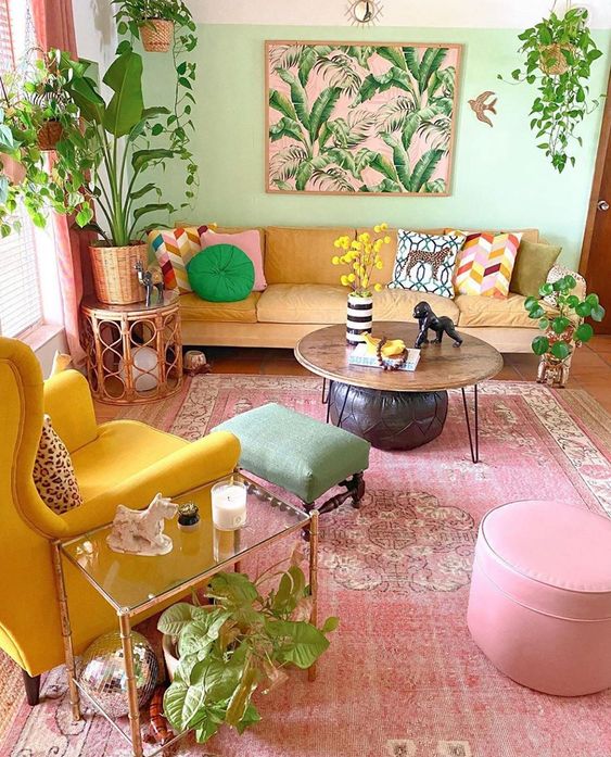 fresh colorful living room