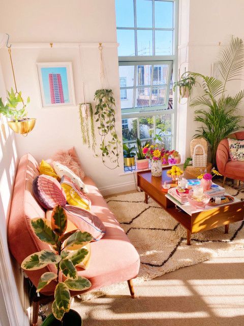 small colorful living room