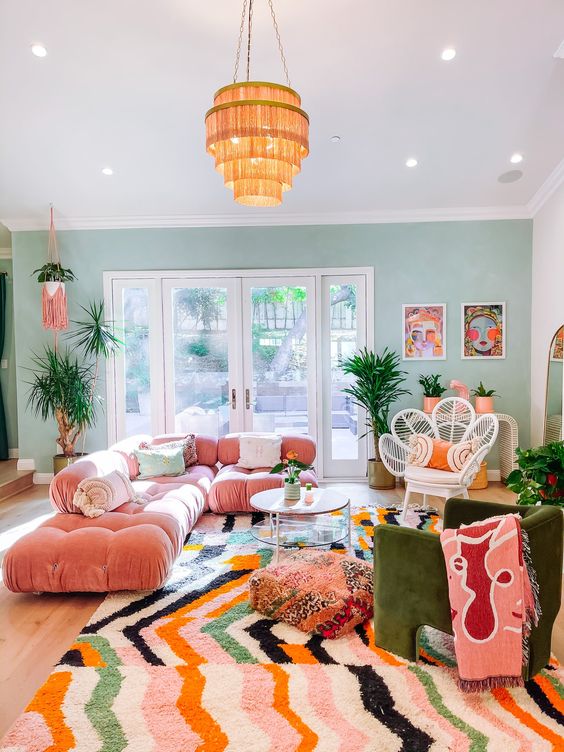 elegant colorful living room