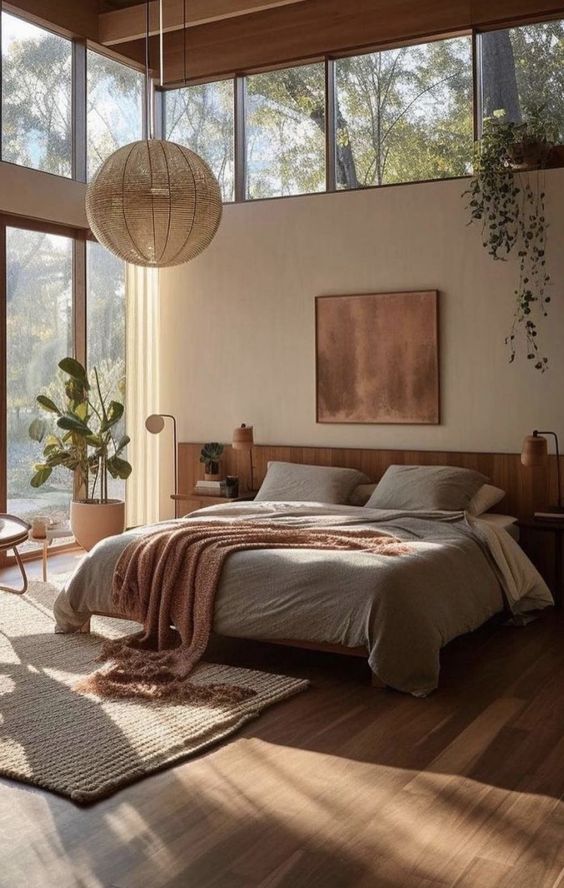 natural stylish bedroom