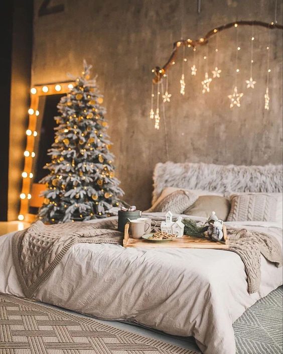 industrial Christmas Bedroom Decor Ideas