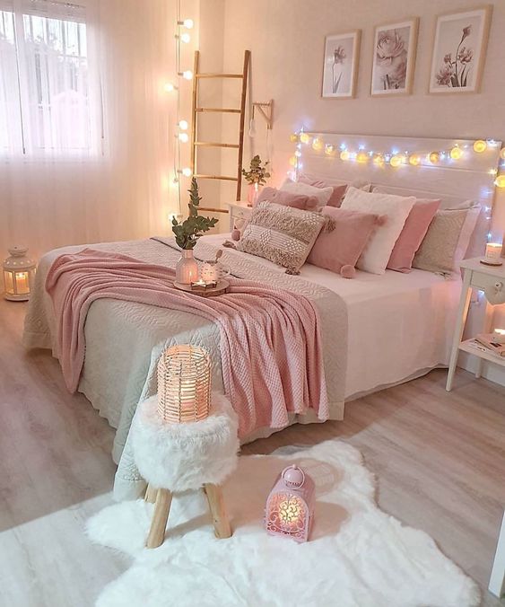 pink aesthetic bedroom decors