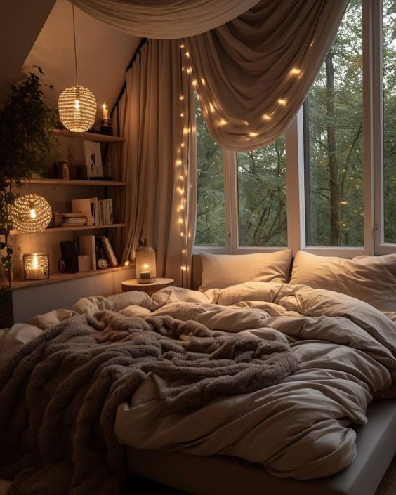 warm aesthetic bedroom decors