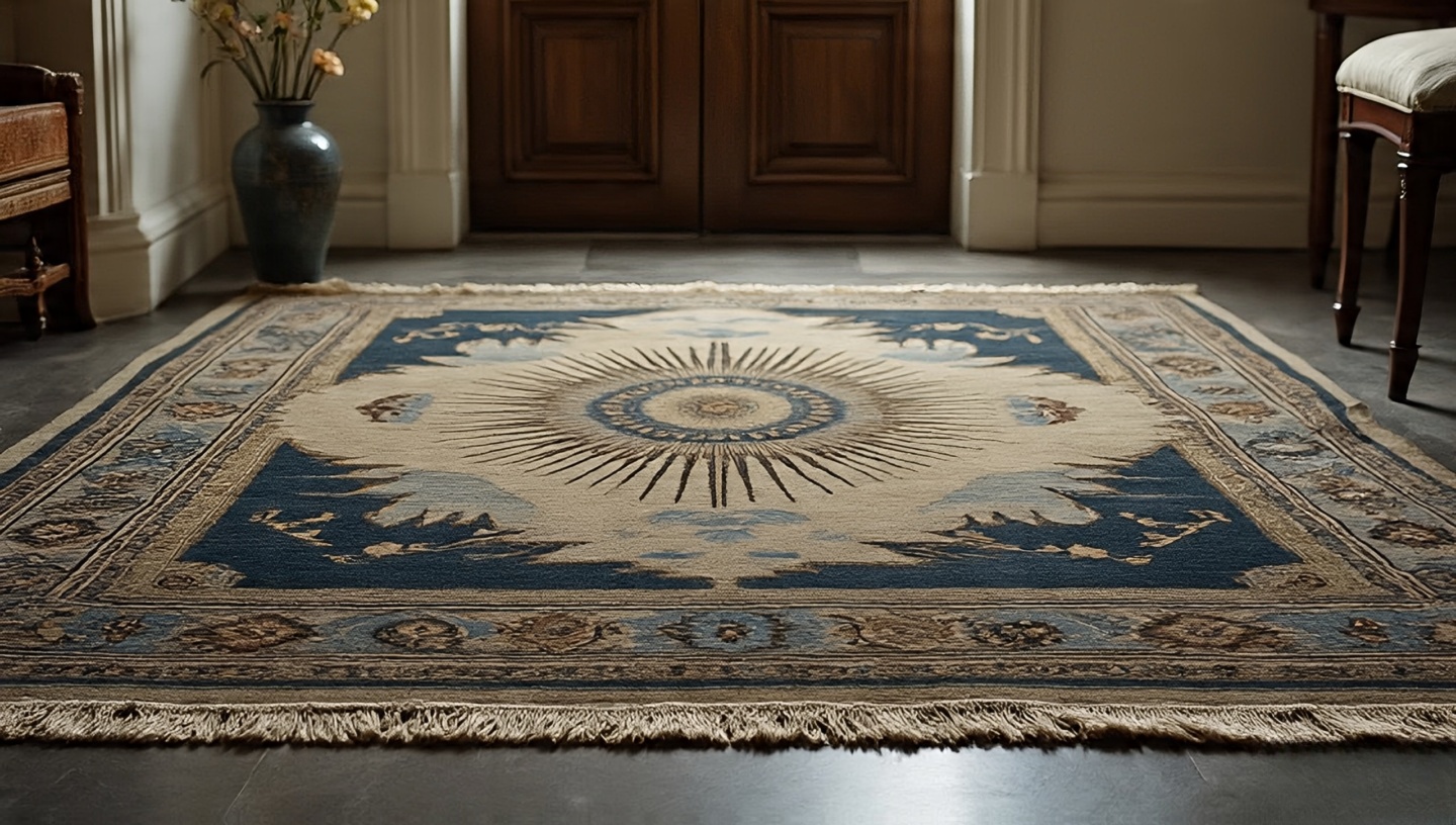 Southwestern rug with cultural story motifs