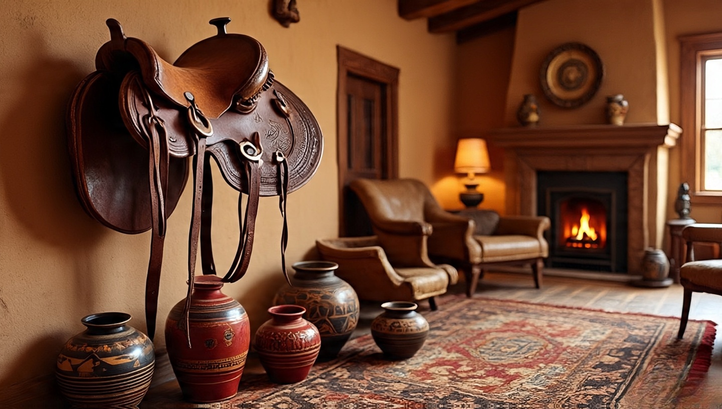 Native American pottery and cultural artifacts as storytelling elements in Southwestern decor