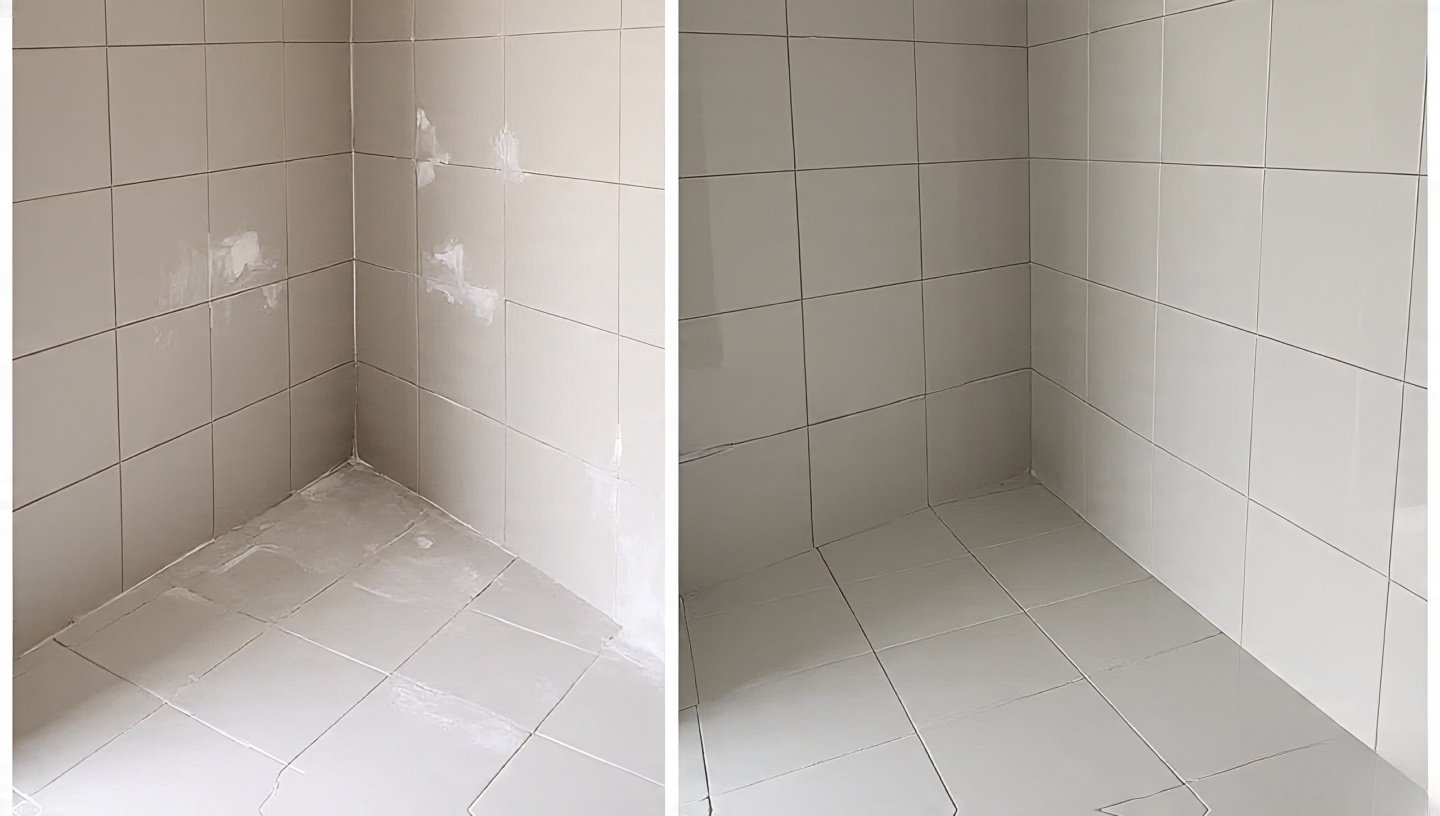 Side-by-side comparison of DIY vs professional tile installation