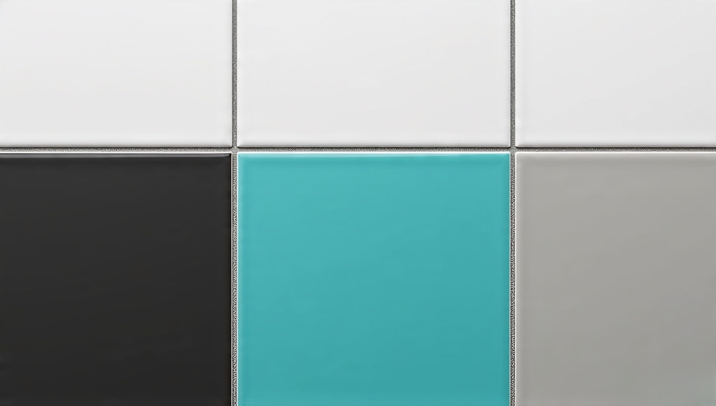 Side-by-side grout color options for Boho tiles